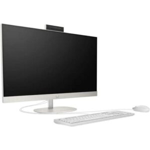 HP All-in-One 27-cr0154nh PC, Intel Core i7 1355U, 8GB DDR4 3200, 512GB PCIe NVMe M.2 SSD, FreeDOS, 27" FHD Touch Screen, 1 Year Warranty - White